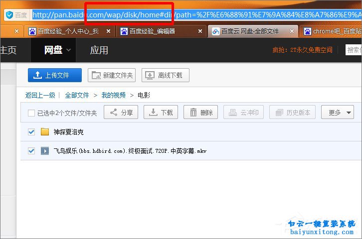 怎么使用其他工具下載百度云網(wǎng)盤的大文件步驟