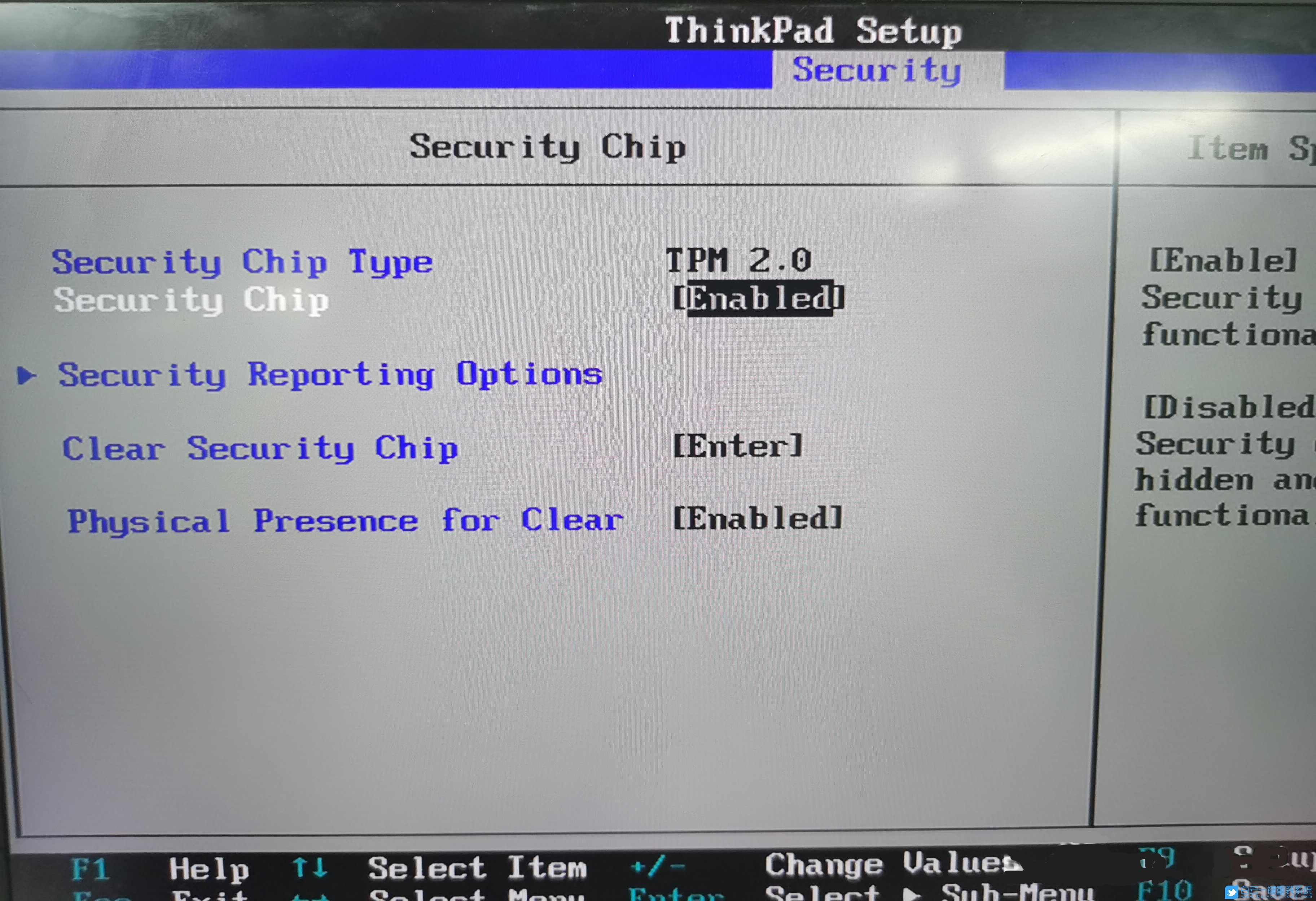 聯想電腦,ThinkPad,開啟TPM,TPM 2.0步驟