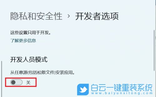 Win11,開發人員選項,開發人員步驟